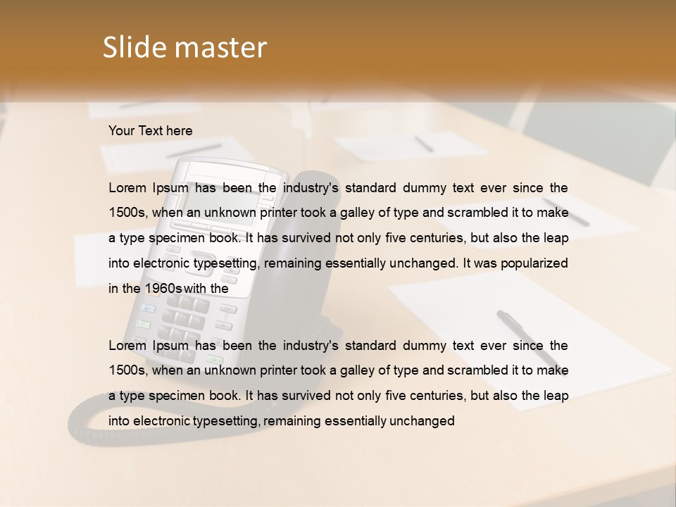 Work Conference Equipment PowerPoint Template