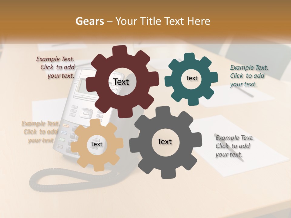 Work Conference Equipment PowerPoint Template