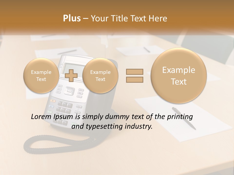Work Conference Equipment PowerPoint Template