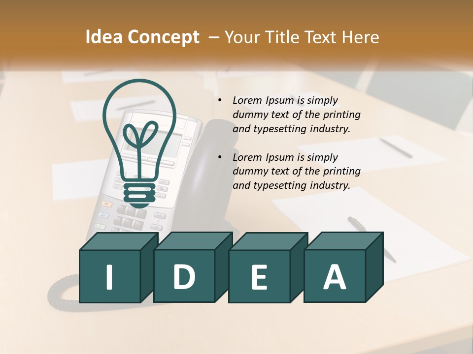 Work Conference Equipment PowerPoint Template