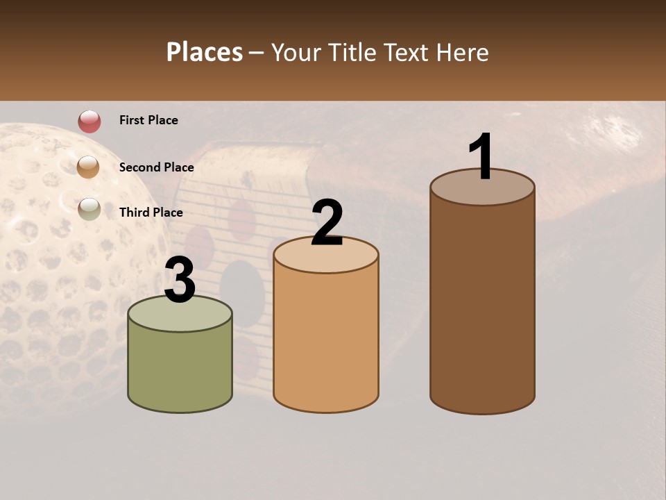 A Close Up Of A Golf Ball On A Table PowerPoint Template