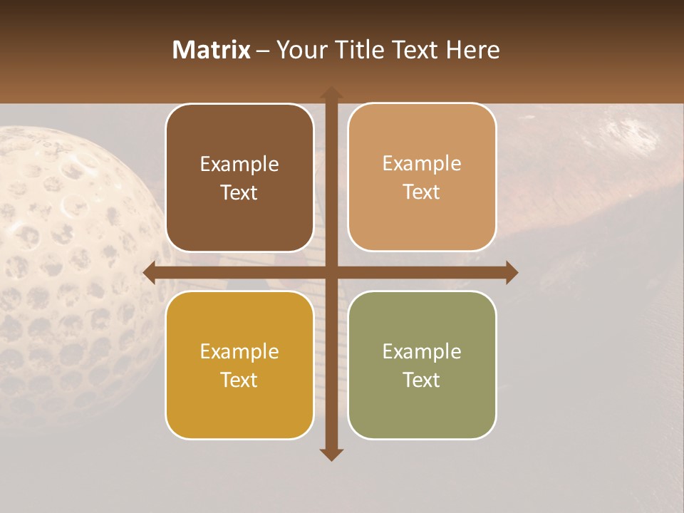 A Close Up Of A Golf Ball On A Table PowerPoint Template
