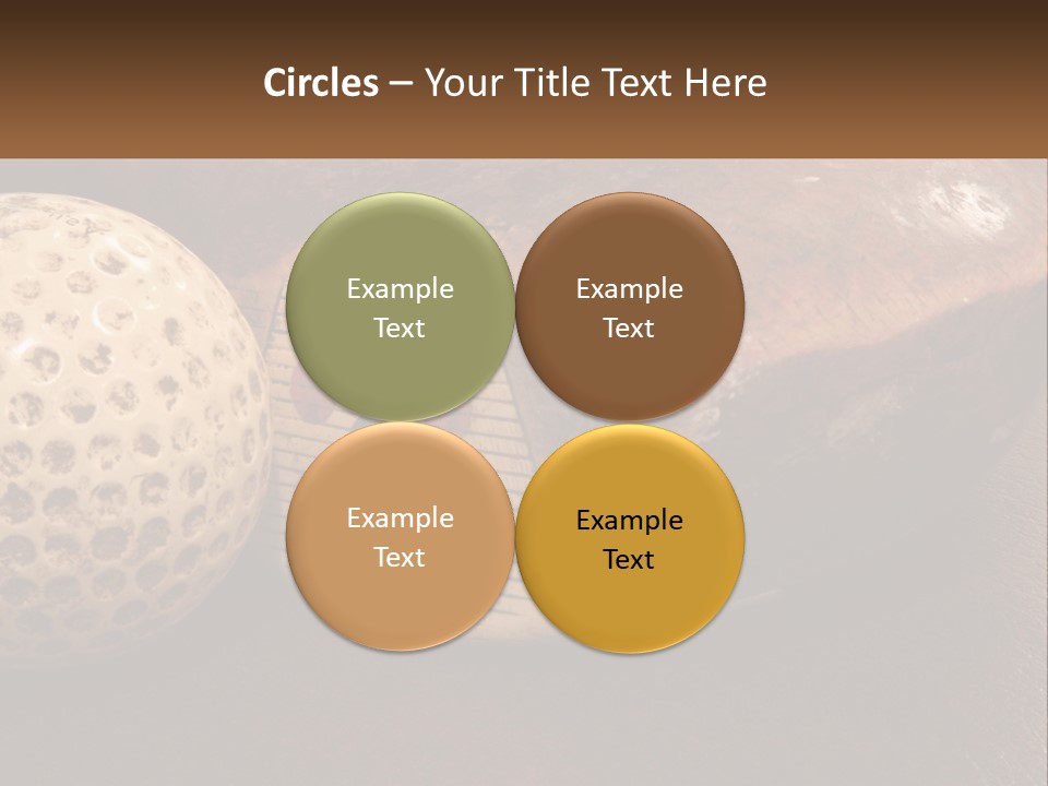 A Close Up Of A Golf Ball On A Table PowerPoint Template