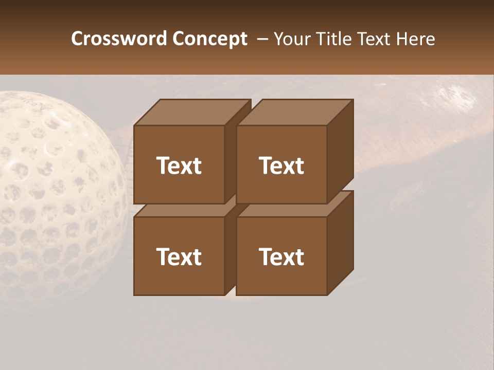 A Close Up Of A Golf Ball On A Table PowerPoint Template