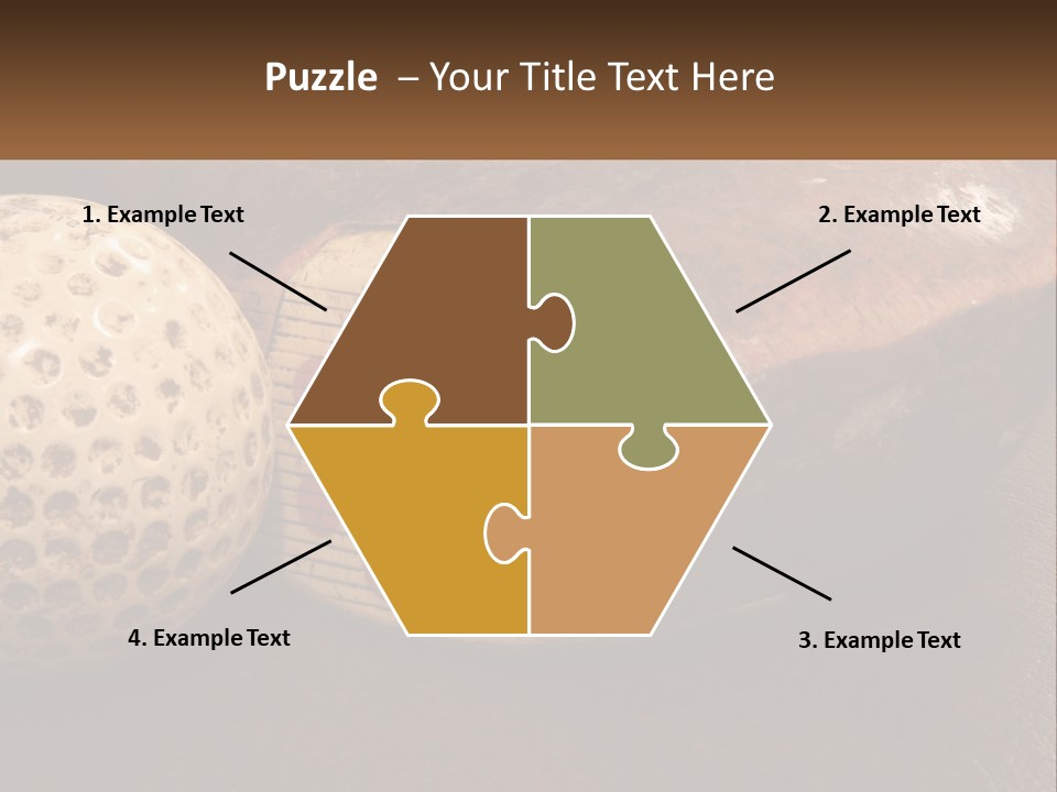 A Close Up Of A Golf Ball On A Table PowerPoint Template