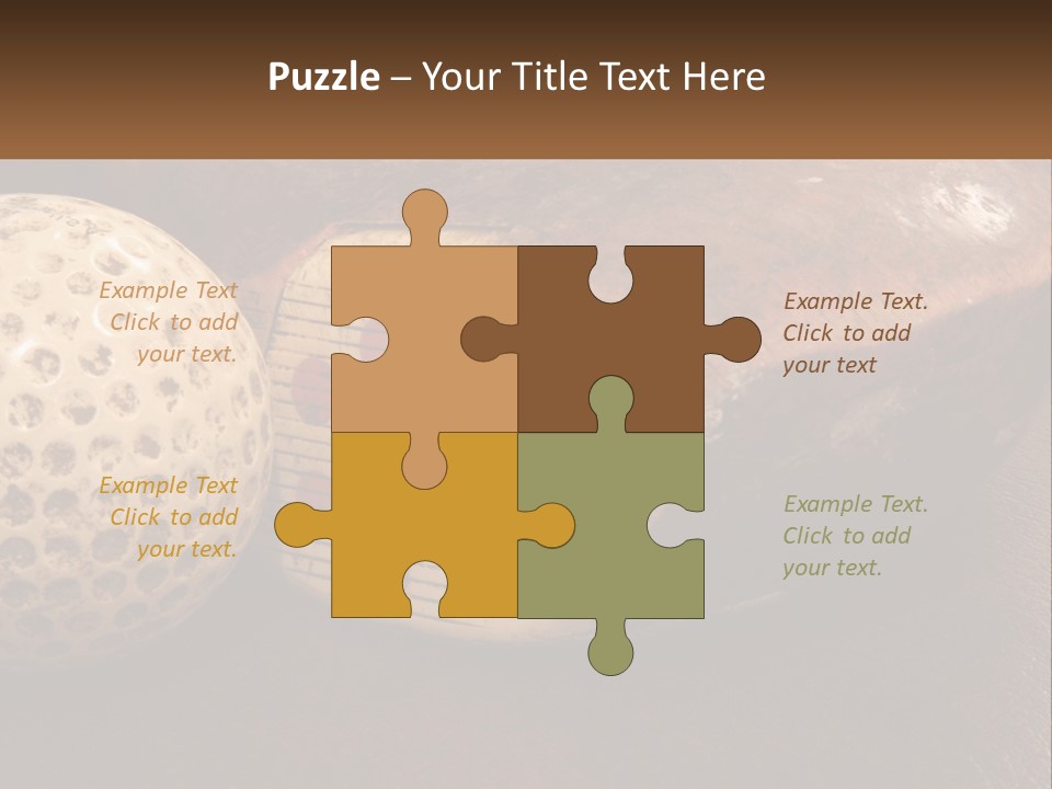 A Close Up Of A Golf Ball On A Table PowerPoint Template