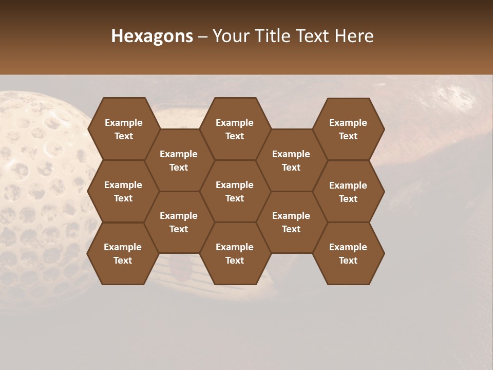 A Close Up Of A Golf Ball On A Table PowerPoint Template