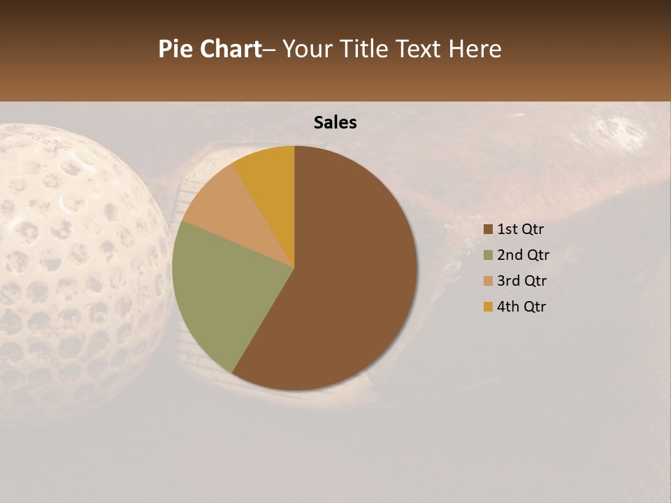 A Close Up Of A Golf Ball On A Table PowerPoint Template
