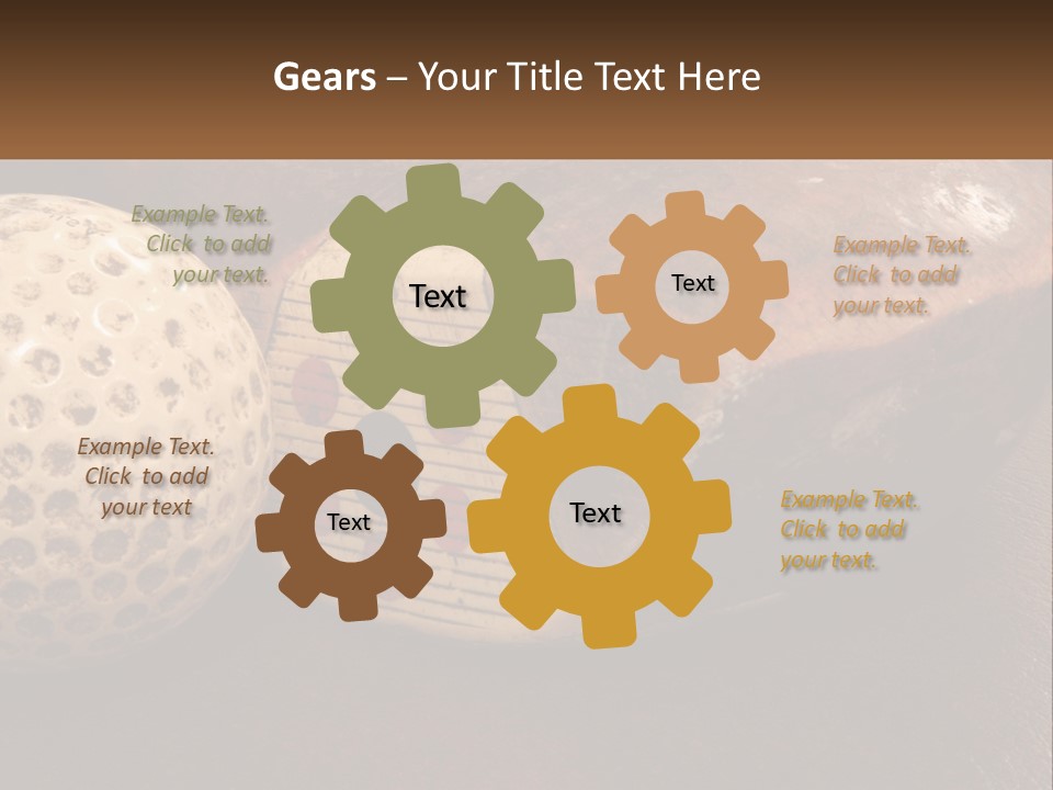 A Close Up Of A Golf Ball On A Table PowerPoint Template