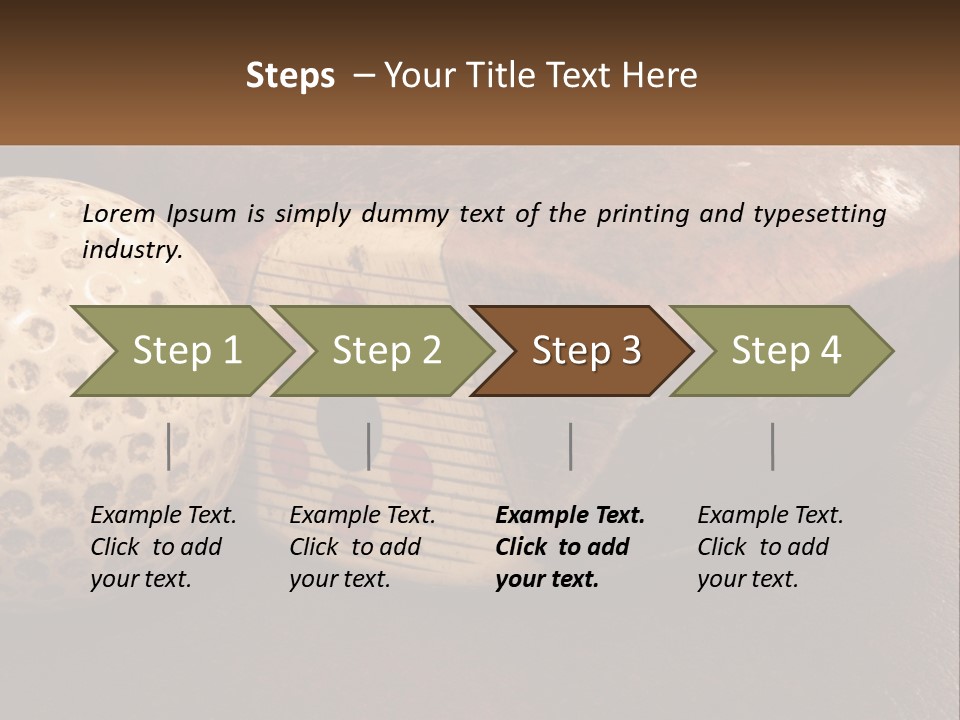 A Close Up Of A Golf Ball On A Table PowerPoint Template