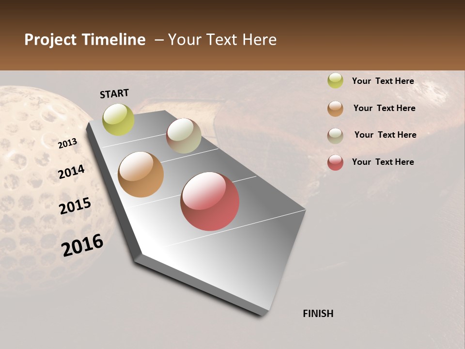 A Close Up Of A Golf Ball On A Table PowerPoint Template