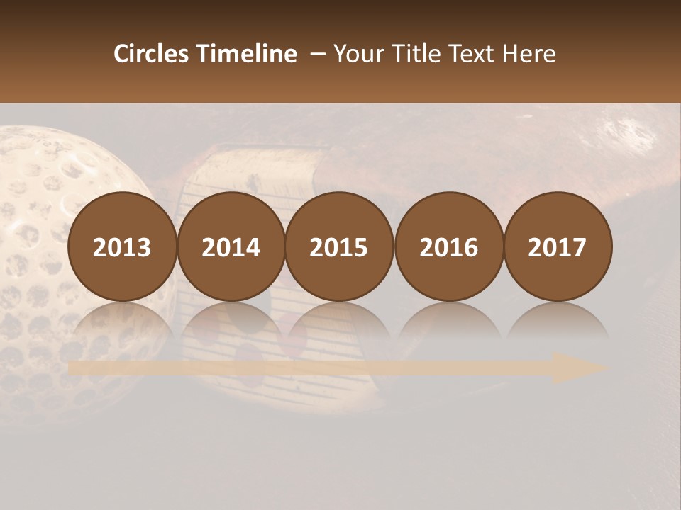 A Close Up Of A Golf Ball On A Table PowerPoint Template