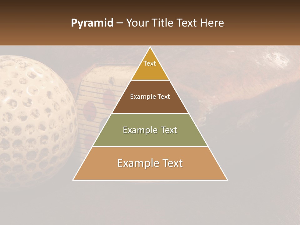 A Close Up Of A Golf Ball On A Table PowerPoint Template