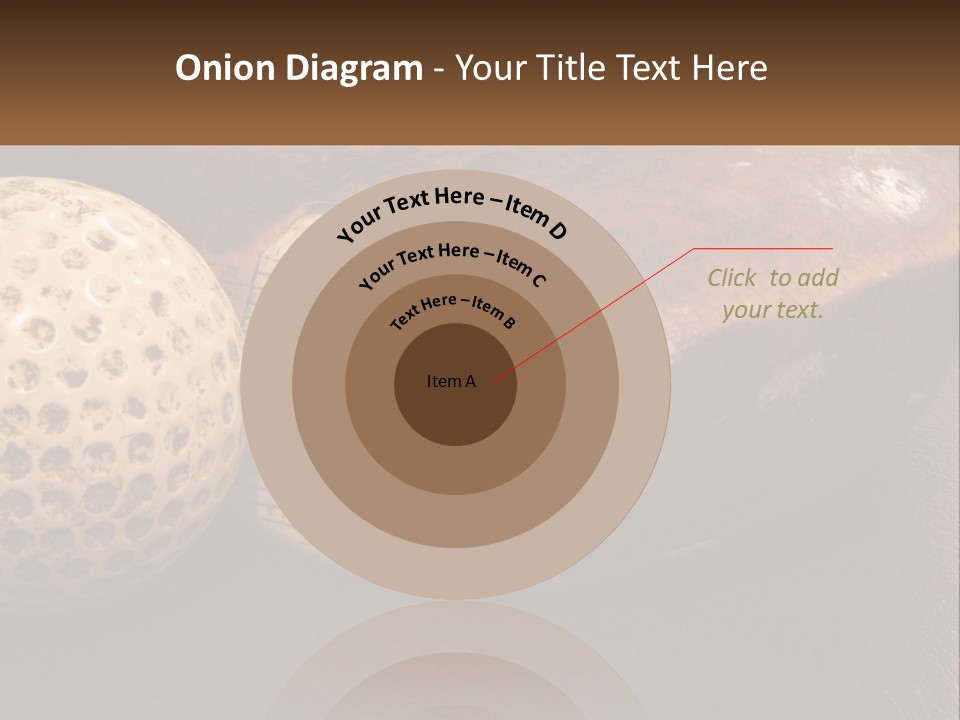A Close Up Of A Golf Ball On A Table PowerPoint Template