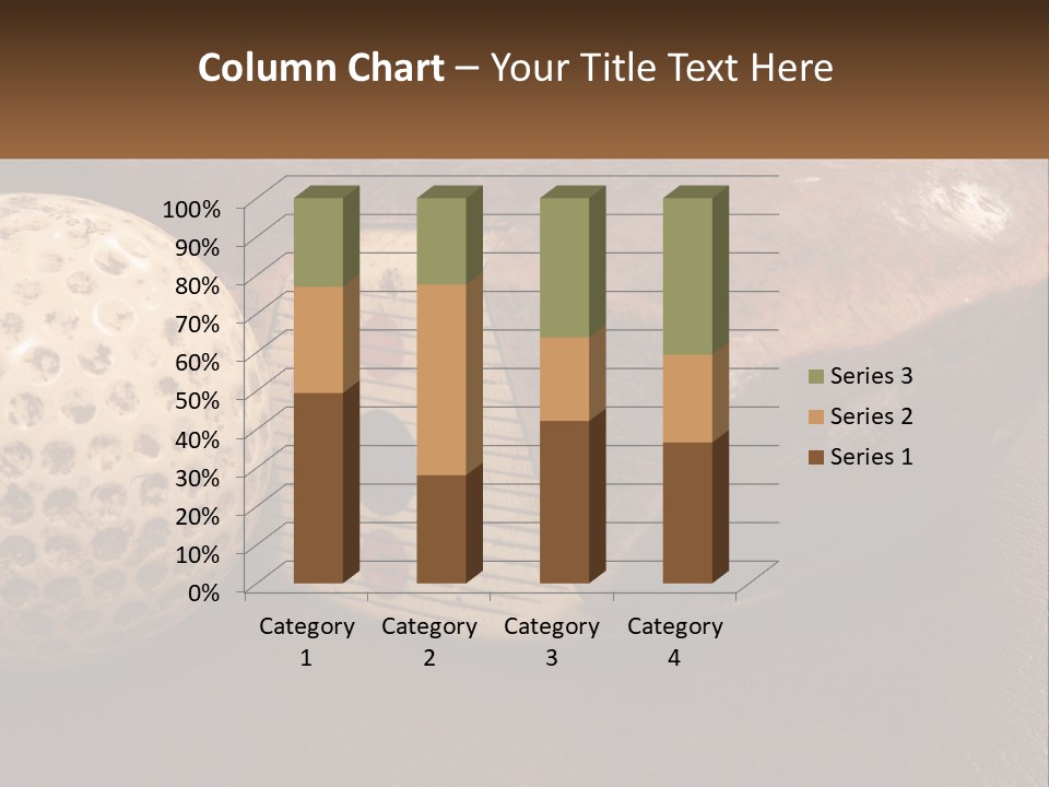 A Close Up Of A Golf Ball On A Table PowerPoint Template