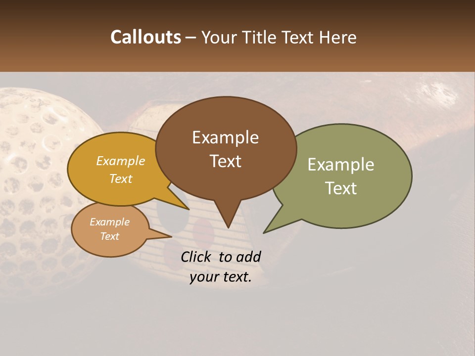 A Close Up Of A Golf Ball On A Table PowerPoint Template
