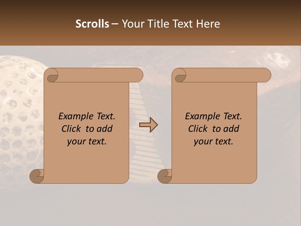 A Close Up Of A Golf Ball On A Table PowerPoint Template