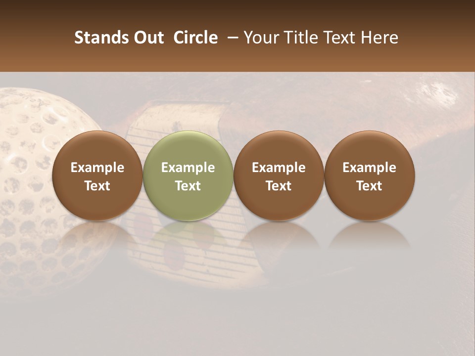 A Close Up Of A Golf Ball On A Table PowerPoint Template