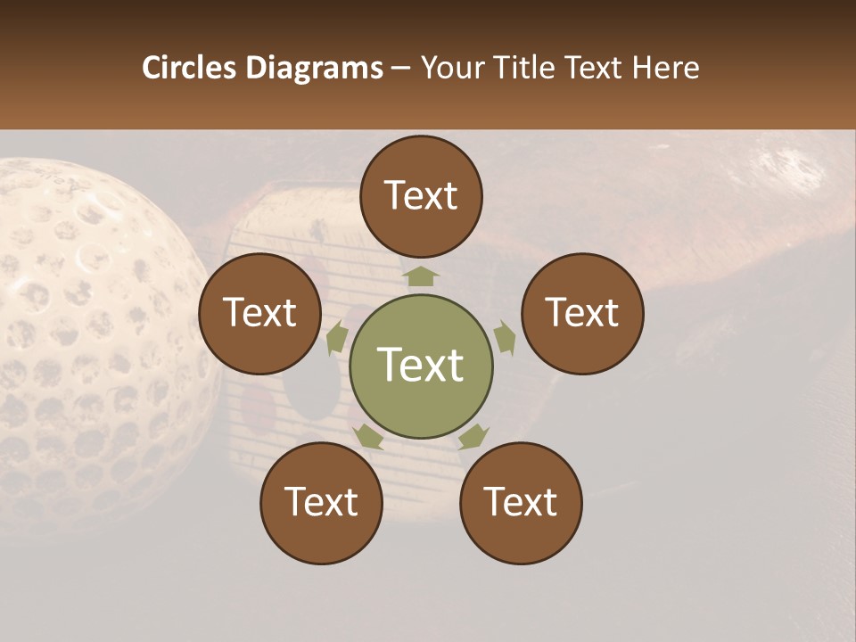 A Close Up Of A Golf Ball On A Table PowerPoint Template