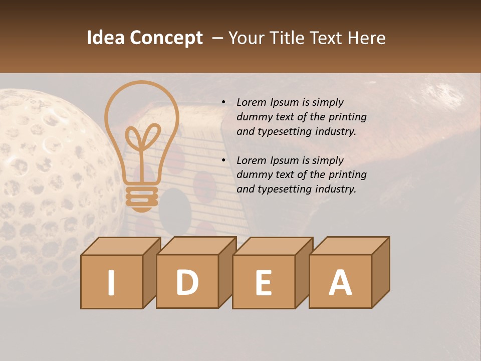 A Close Up Of A Golf Ball On A Table PowerPoint Template