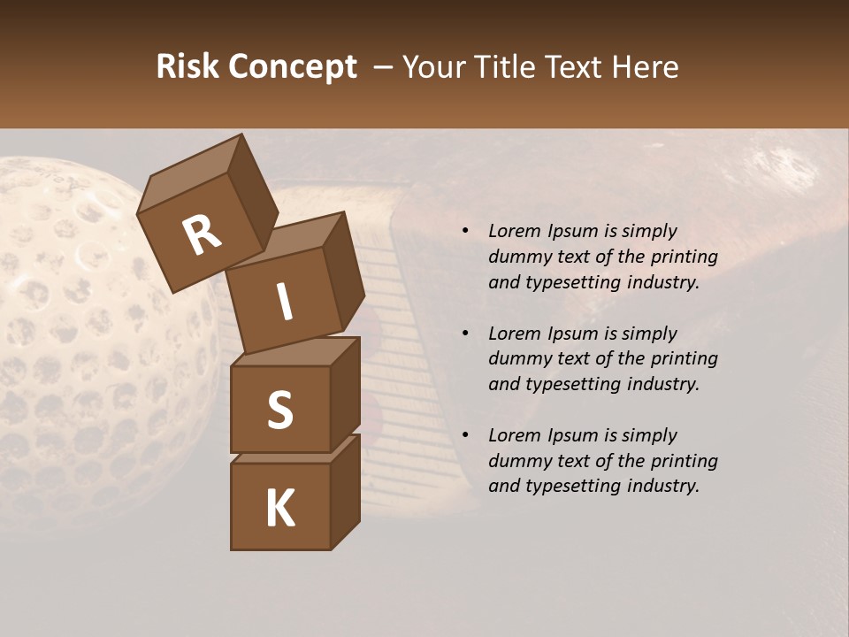 A Close Up Of A Golf Ball On A Table PowerPoint Template