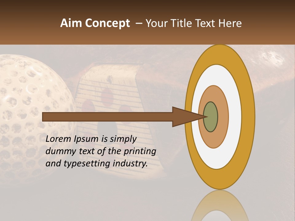 A Close Up Of A Golf Ball On A Table PowerPoint Template