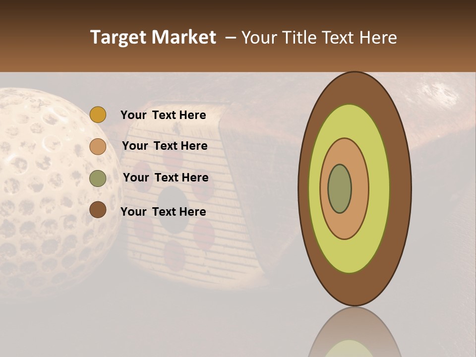 A Close Up Of A Golf Ball On A Table PowerPoint Template