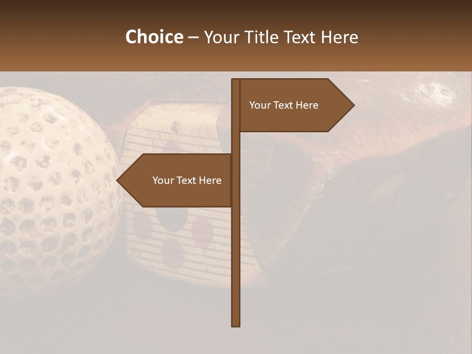 A Close Up Of A Golf Ball On A Table PowerPoint Template
