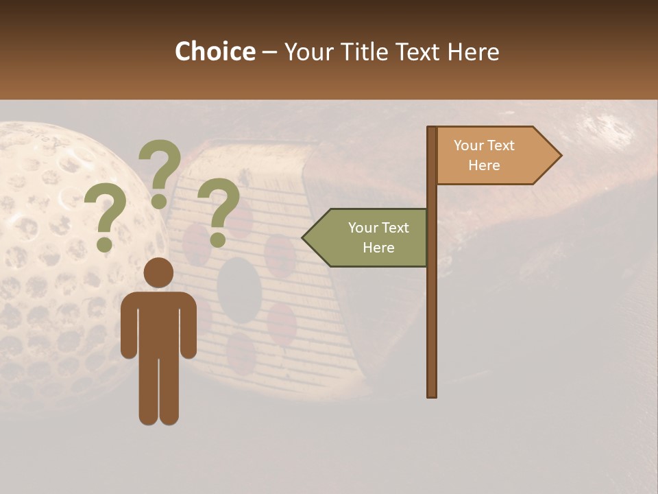 A Close Up Of A Golf Ball On A Table PowerPoint Template