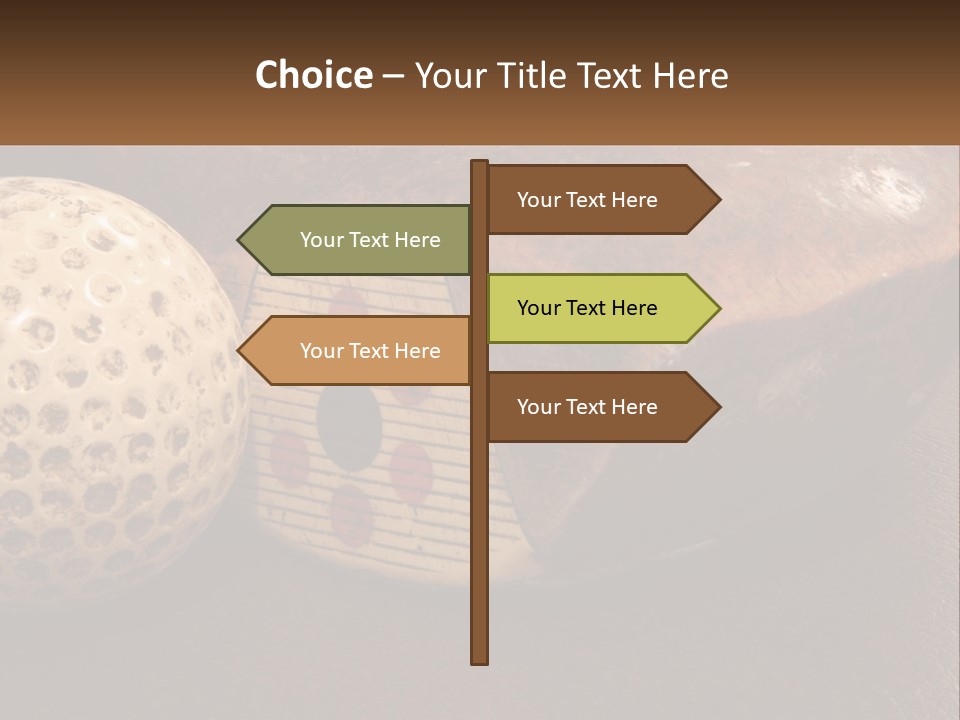A Close Up Of A Golf Ball On A Table PowerPoint Template