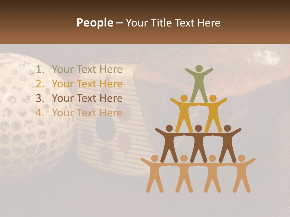 A Close Up Of A Golf Ball On A Table PowerPoint Template