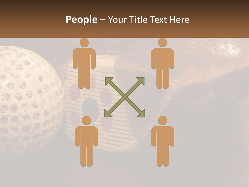 A Close Up Of A Golf Ball On A Table PowerPoint Template