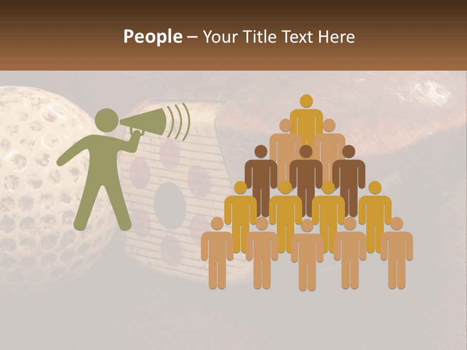 A Close Up Of A Golf Ball On A Table PowerPoint Template