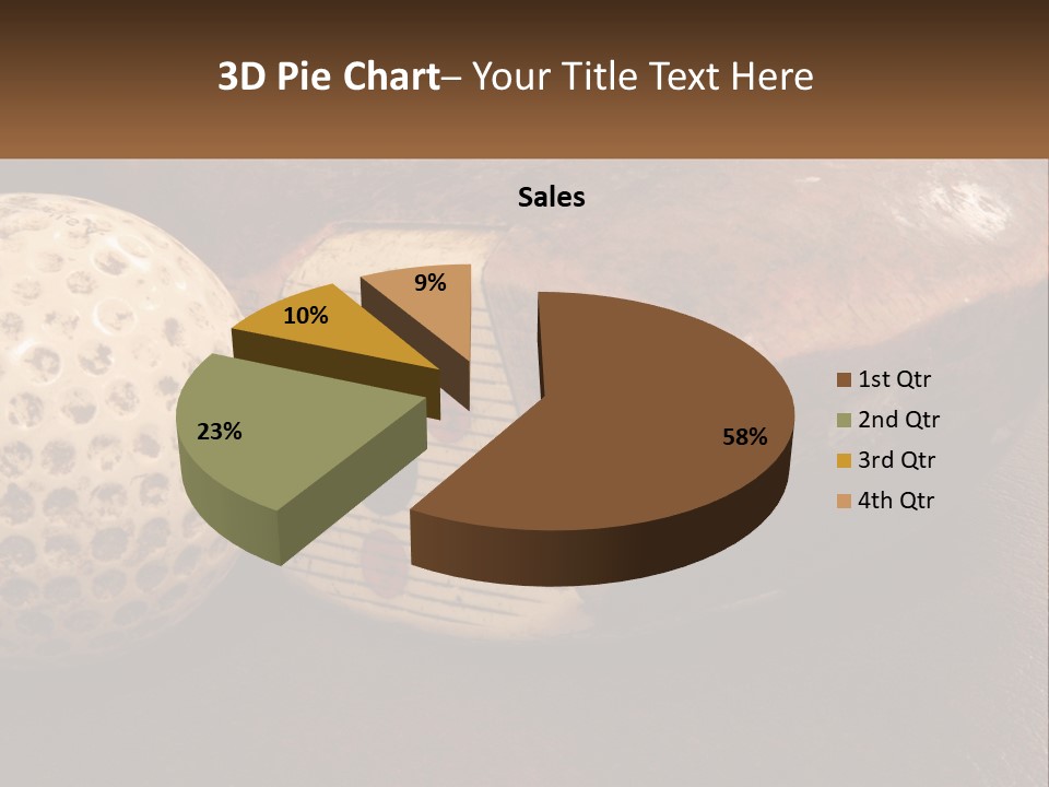 A Close Up Of A Golf Ball On A Table PowerPoint Template