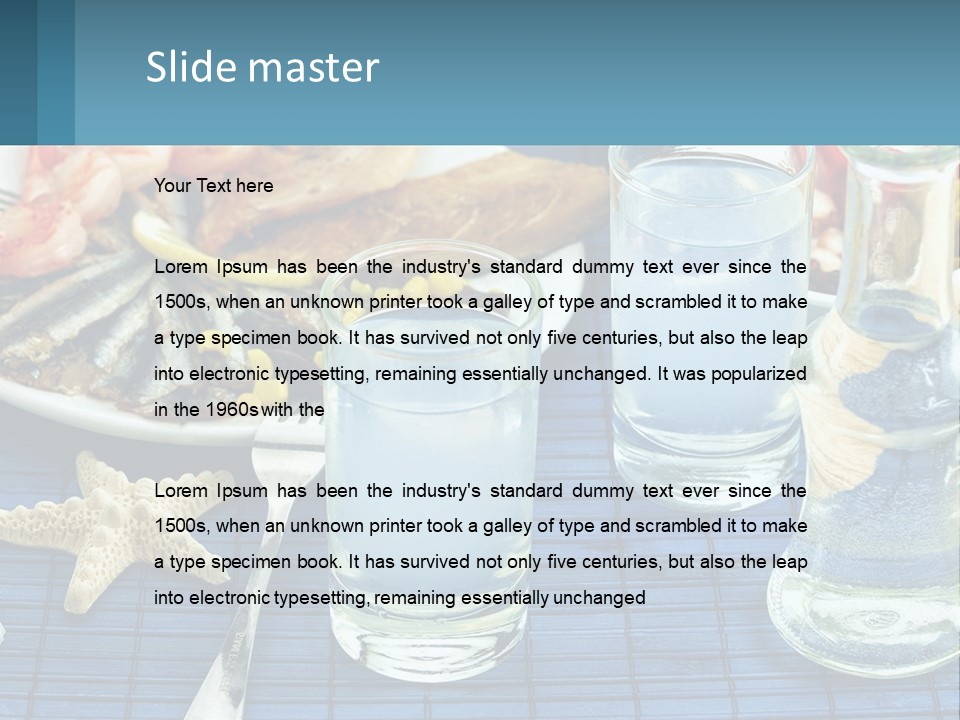 Seafood Set Table PowerPoint Template