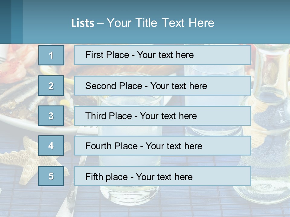 Seafood Set Table PowerPoint Template