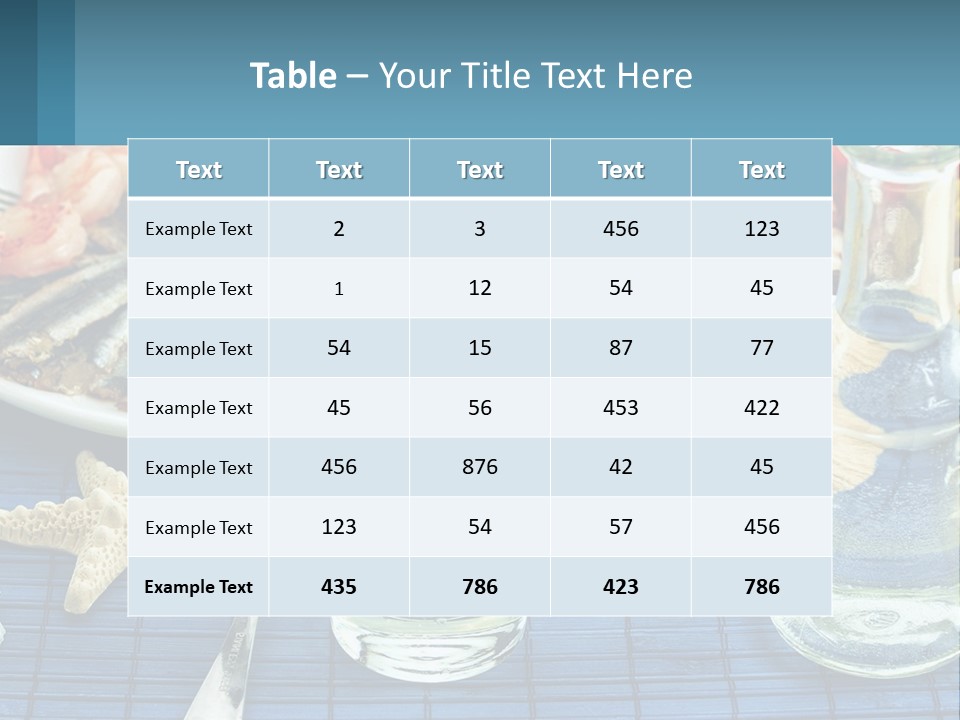 Seafood Set Table PowerPoint Template