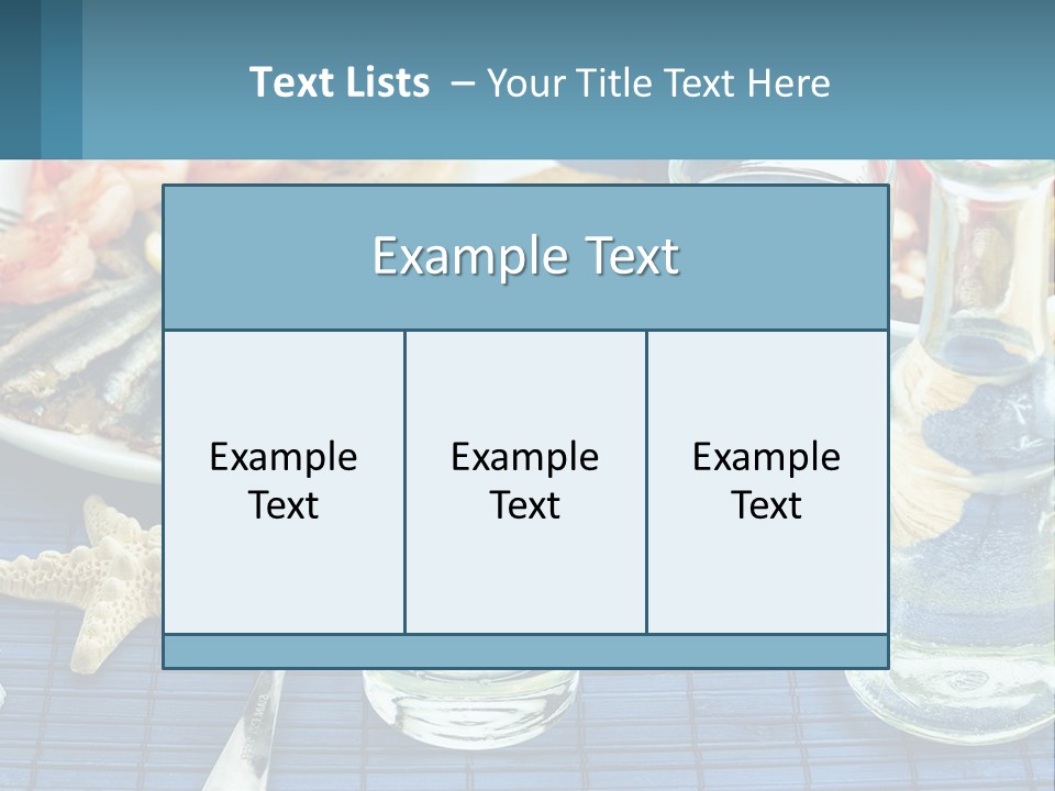 Seafood Set Table PowerPoint Template