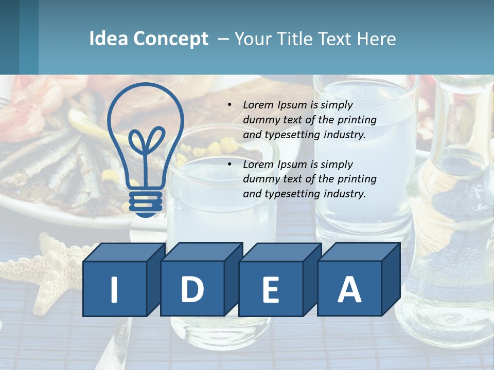 Seafood Set Table PowerPoint Template