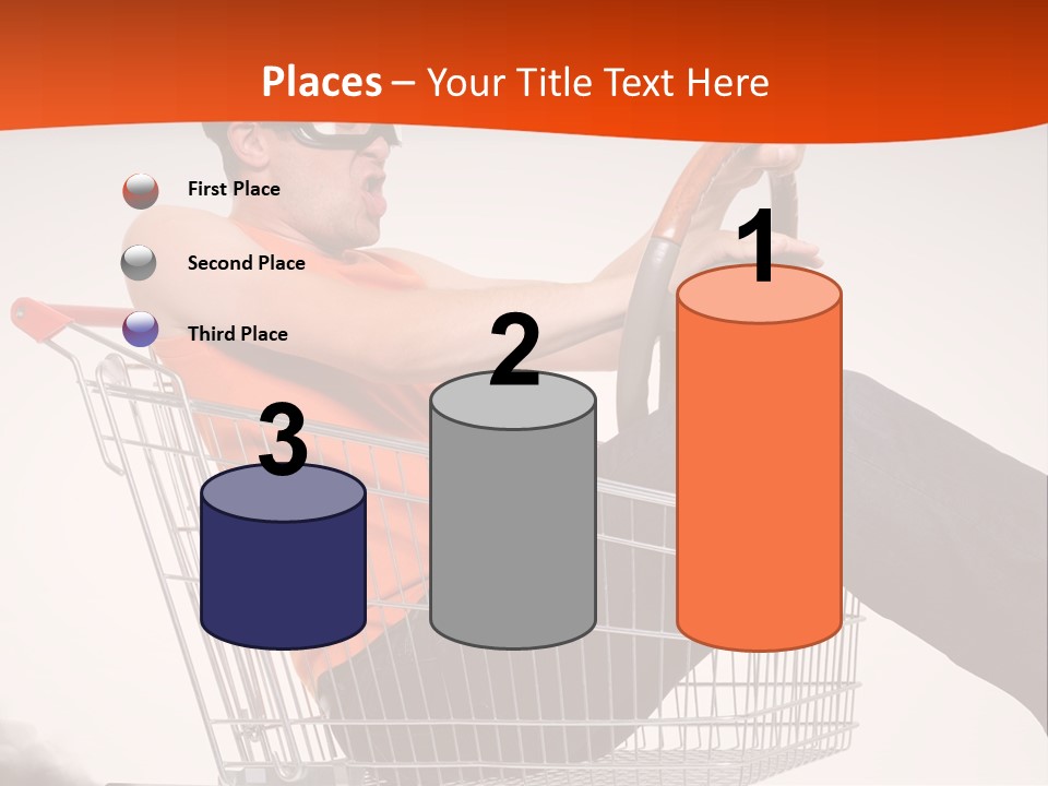 Goggles Male Trolley PowerPoint Template