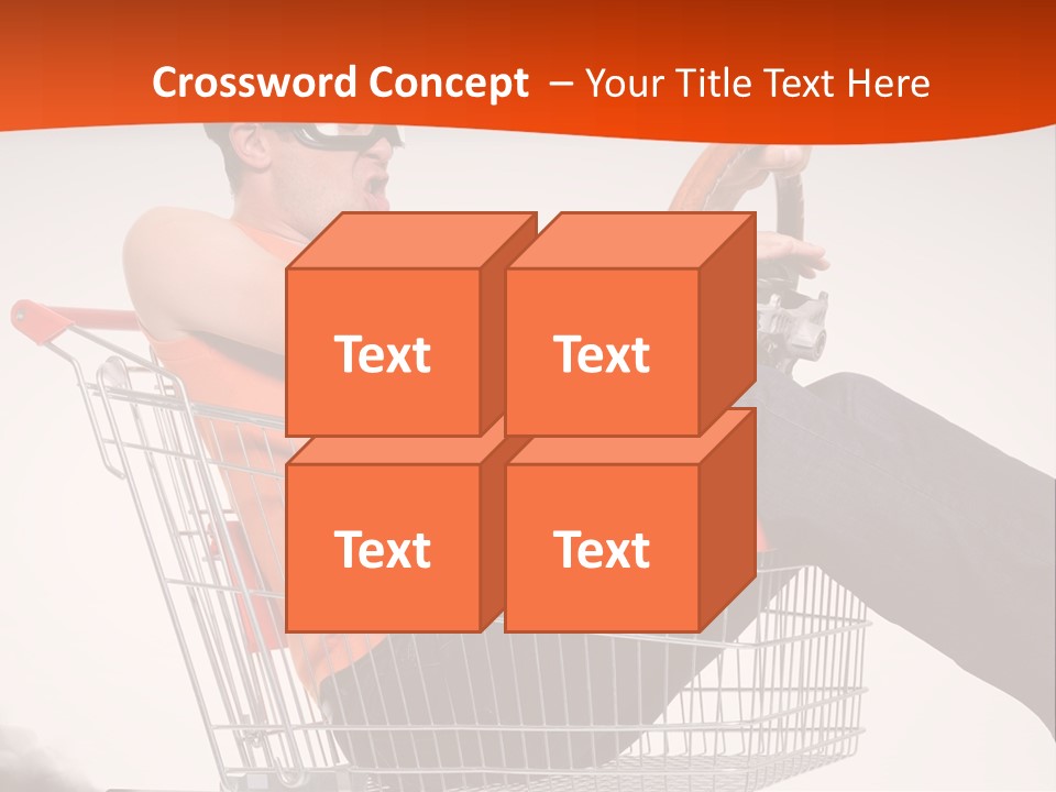 Goggles Male Trolley PowerPoint Template