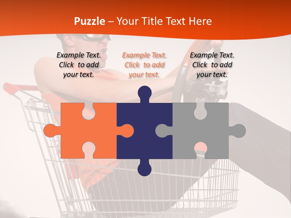 Goggles Male Trolley PowerPoint Template