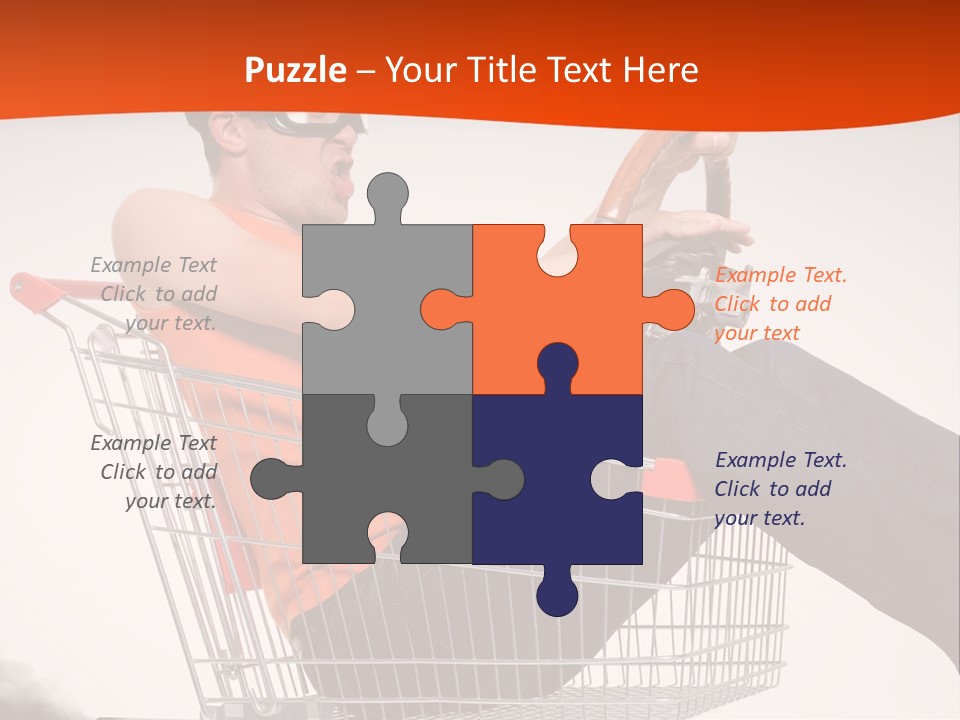 Goggles Male Trolley PowerPoint Template