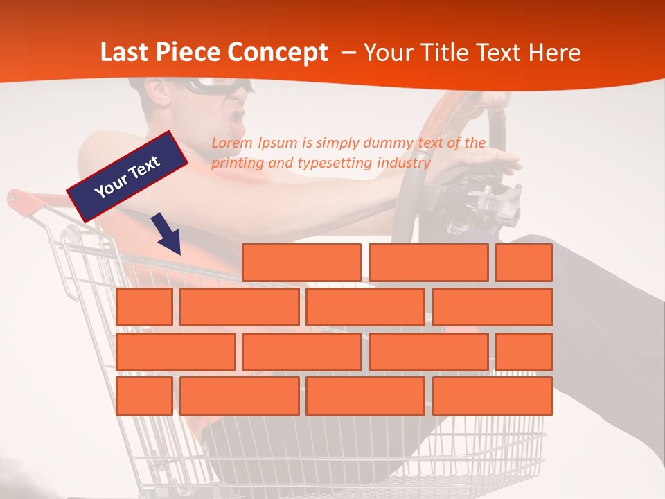 Goggles Male Trolley PowerPoint Template