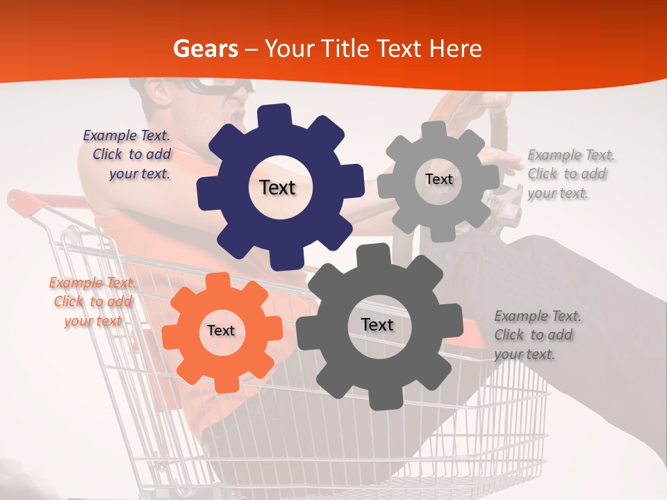 Goggles Male Trolley PowerPoint Template
