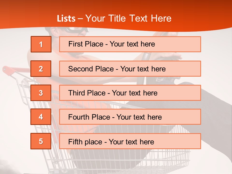 Goggles Male Trolley PowerPoint Template