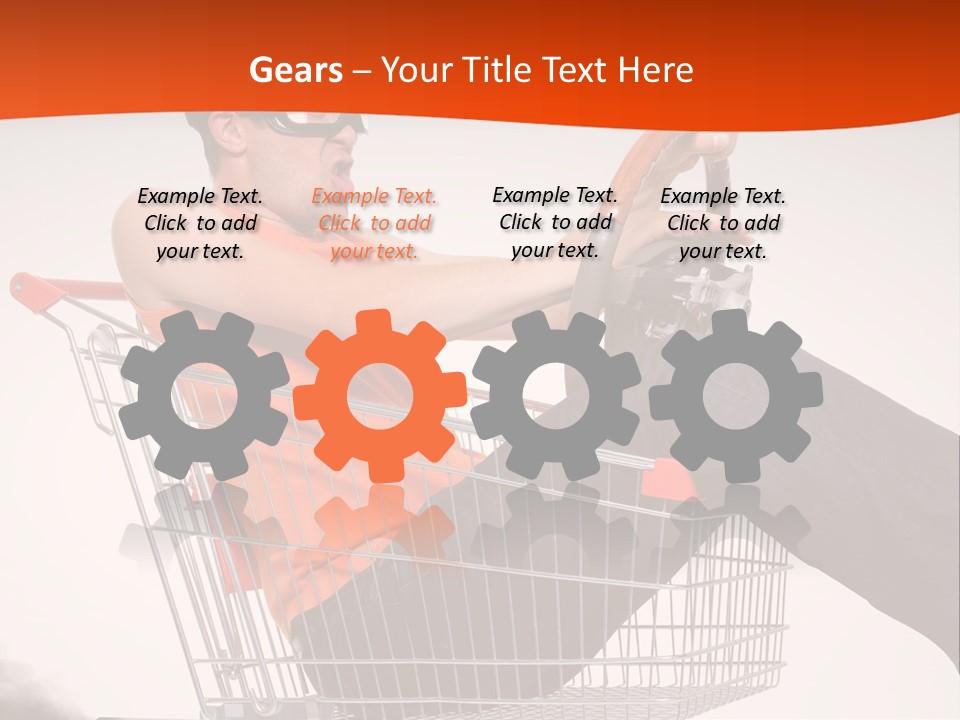 Goggles Male Trolley PowerPoint Template