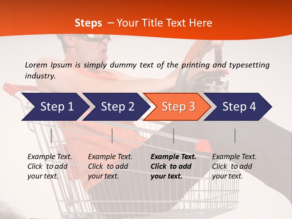 Goggles Male Trolley PowerPoint Template