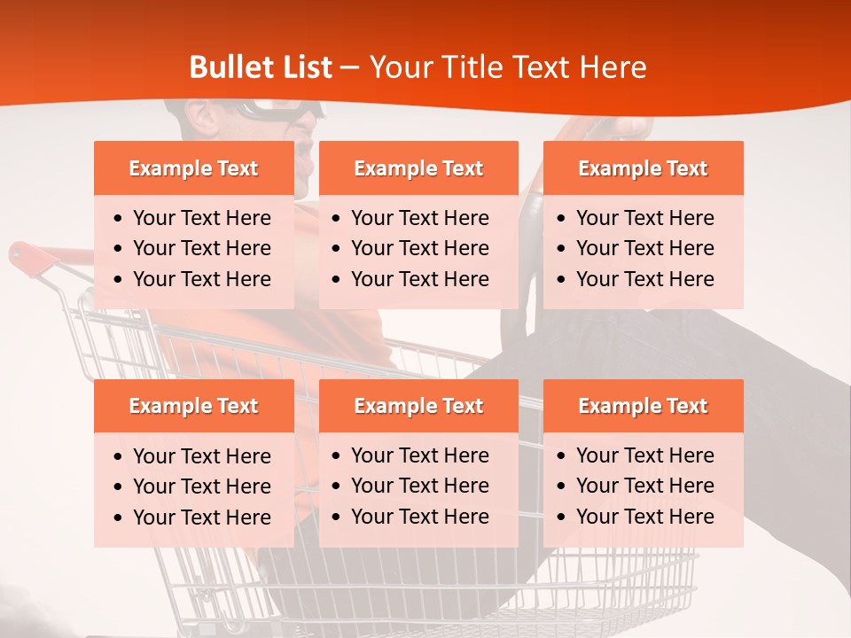 Goggles Male Trolley PowerPoint Template