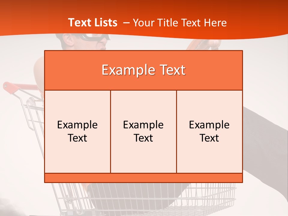 Goggles Male Trolley PowerPoint Template